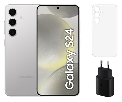 Smartfon / Telefon Samsung Galaxy S24 8GB/256GB Szary + Clear Case + Charger 25W